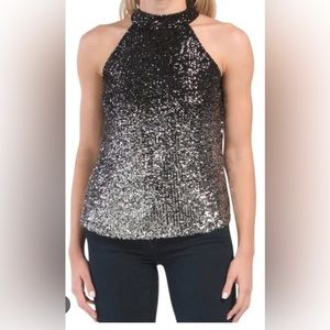 New Cable & Gauge Sequin Halter Top Size XS
